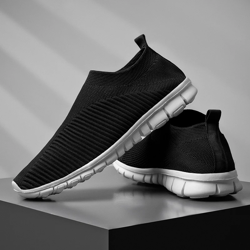 

Men Shoes Summer Unisex Men Woman Mesh Breathable Lightweight Sneakers Slip-On Loafers Walking Shoes Big Size 46 47