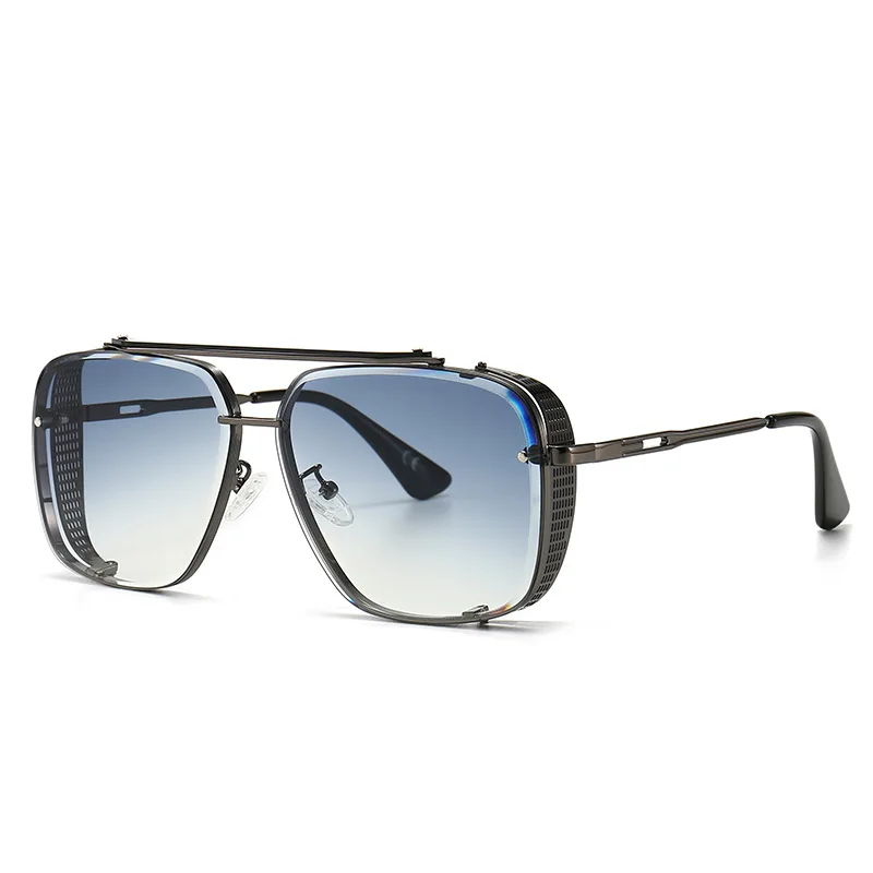 

2020 Vintage Luxury Brand Designer Fashion Square Sunglasses Men Women Metal Goggle Gradient Driving Sun Glasses UV400 Shades
