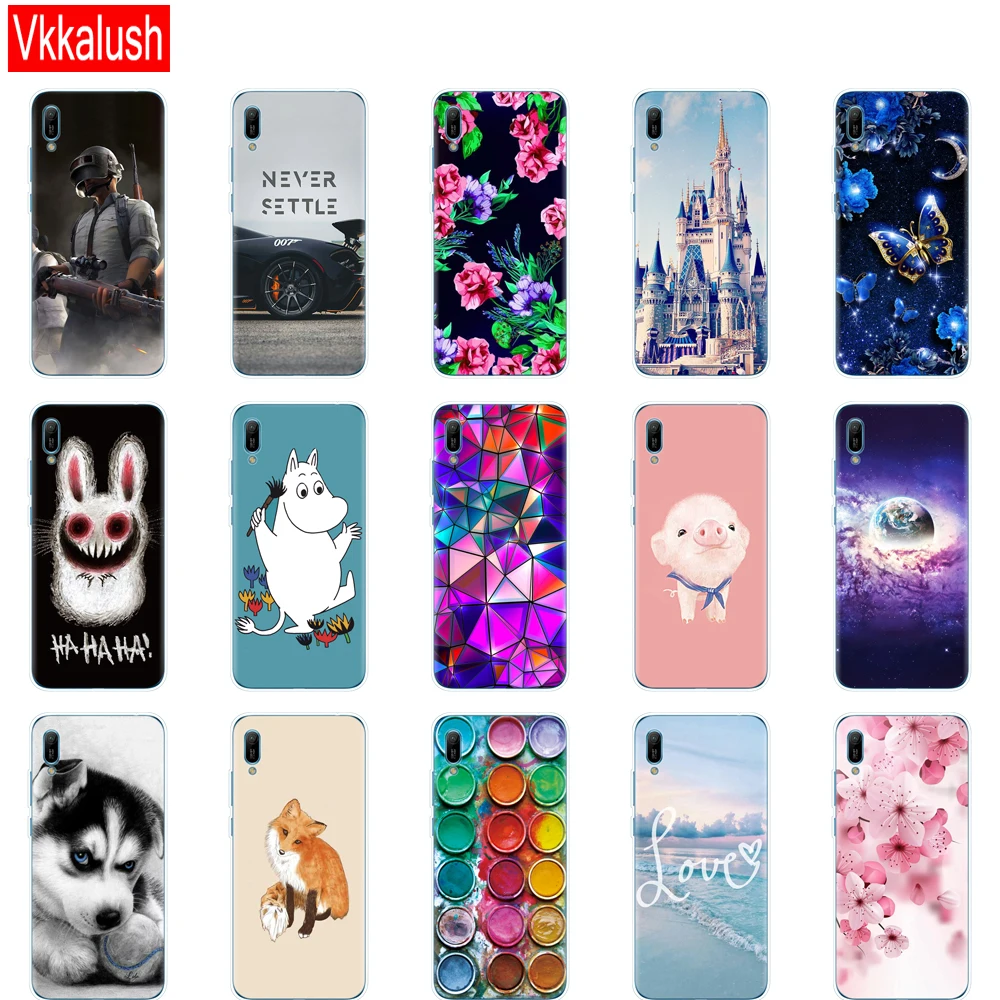 Чехол для Huawei Y6 2019 силиконовый чехол из ТПУ мягкий телефона дюймов искусственная