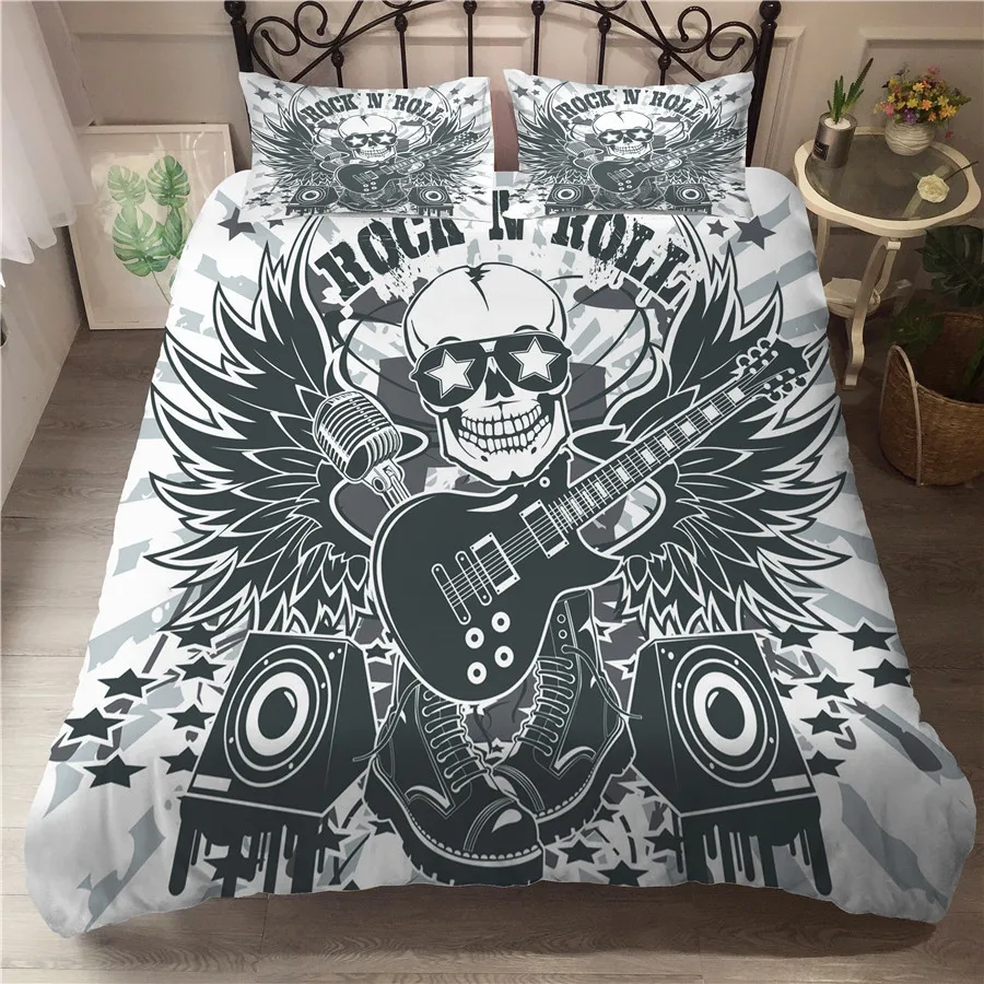 

Комплект постельного белья с 3D-принтом, пододеяльник, Комплект постельного белья, Череп, череп, криниум, домашний текстиль для взрослых, пос...