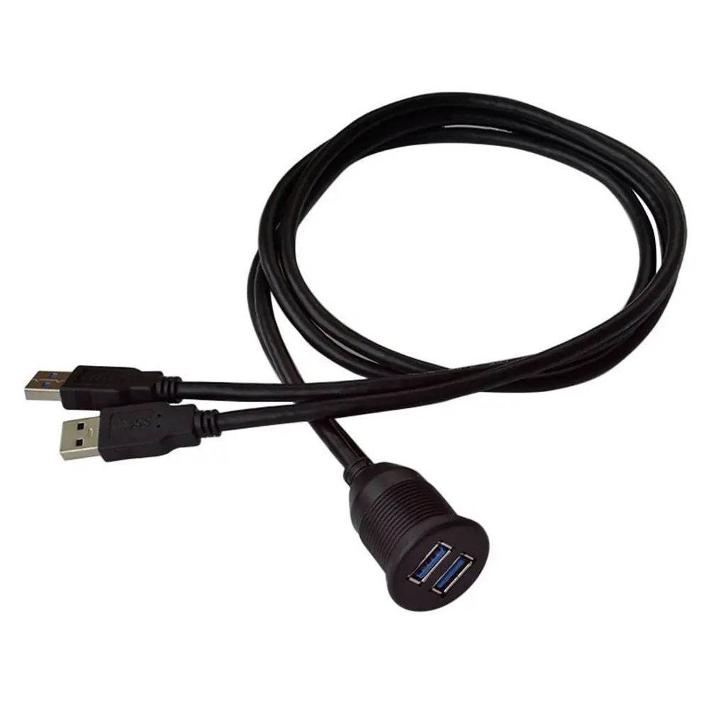 Car Dashboard Flush Mount USB Dock Adapter Panel 3.0 Port Male to Female Cable Extension for Motorcycle Boat | Автомобили и