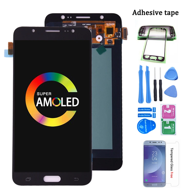 Super Amoled For Samsung Galaxy J7 2016 J710 SM-J710F J710M J710H J710FN LCD Display with Touch Screen Digitizer Assembly