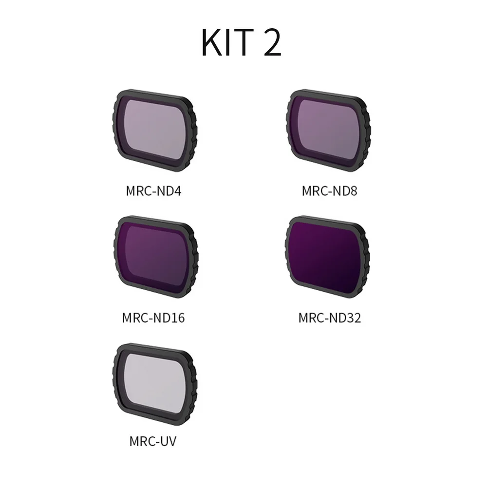 kit 2 OSMO карманный фильтр для камеры CPL/UV/ND 4 8 16 32/ND 4 8 16 32PL набор фильтров нейтральной плотности для DJI Osmo Карманный оптический стеклянный объектив - Цвет: kit 2