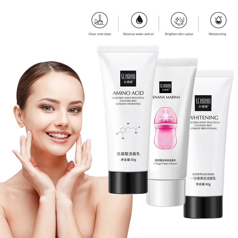 

Nicotinamide Amino Acid Face Cleanser Facial Scrub Cleansing Acne Oil Control Blackhead Remover Shrink Pores Skin Care TXTB1