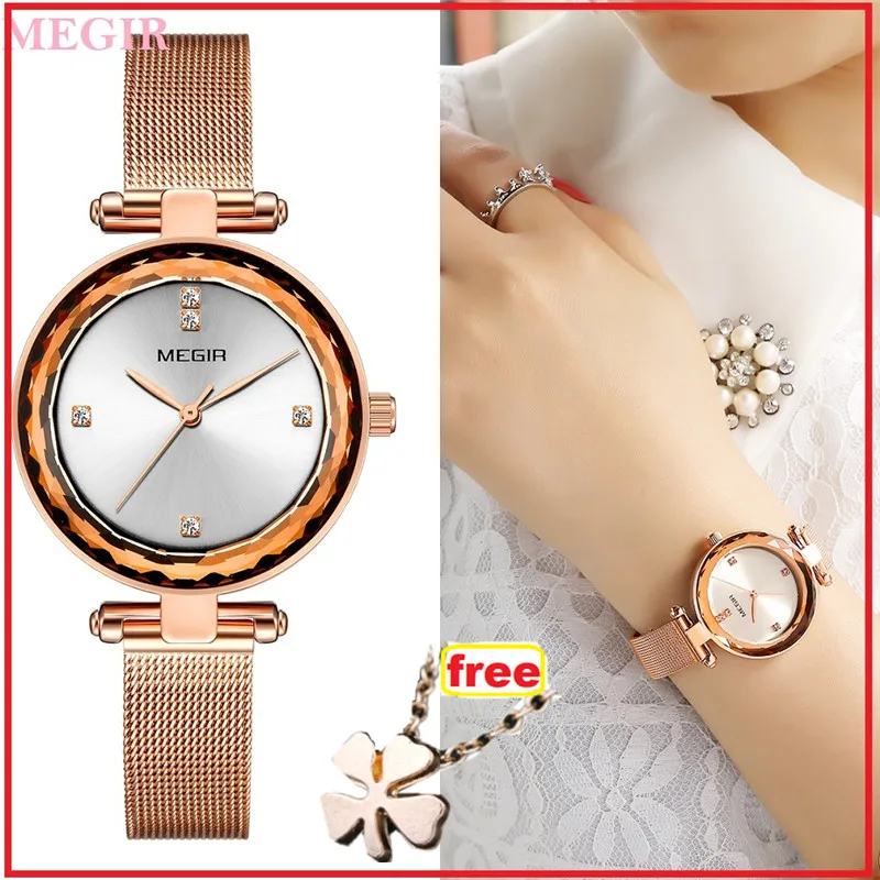 Женские кварцевые часы с сетчатым браслетом водонепроницаемые | Наручные