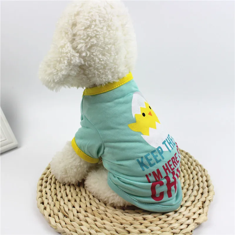 Новая одежда для собак весна и лето тонкий плюшевый медведь Пудель Футболка с