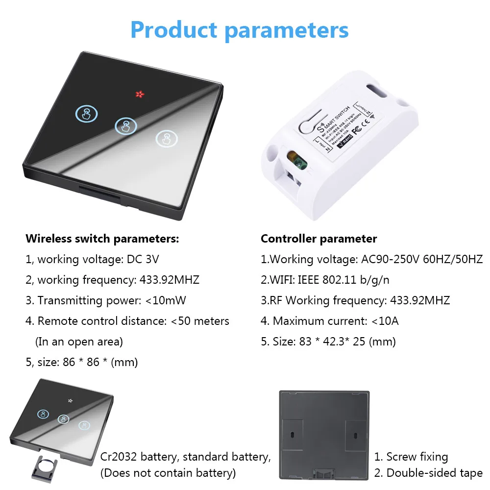 SMATRUL Tuya Smart Life APP WiFi сенсорный выключатель светильник RF 433 МГц настенный DIY релейный таймер модуль Google Home Amazon Alexa 110 В 220 В 10A