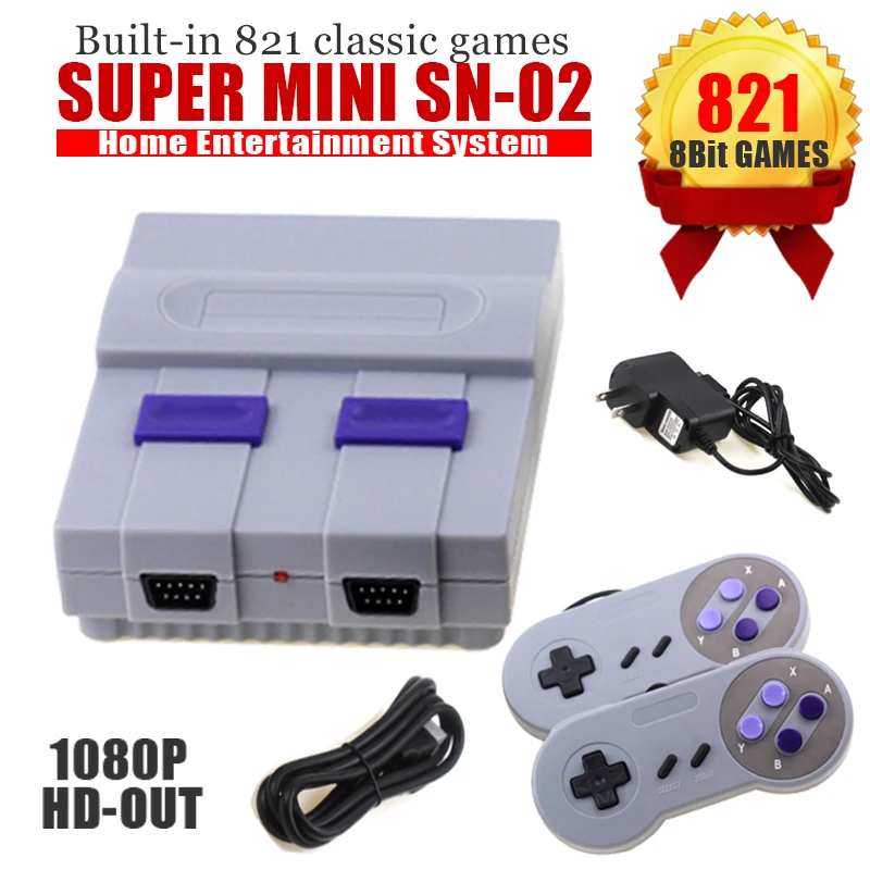 Игровая консоль MiniHDMI портативная семейная игровая в стиле ретро со встроенными