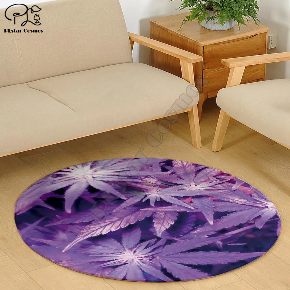 

Retro weed pattern carpet Square Anti-Skid Area Floor Mat 3D Rug Non-slip Mat Dining Room Living Room Soft Bedroom Carpet