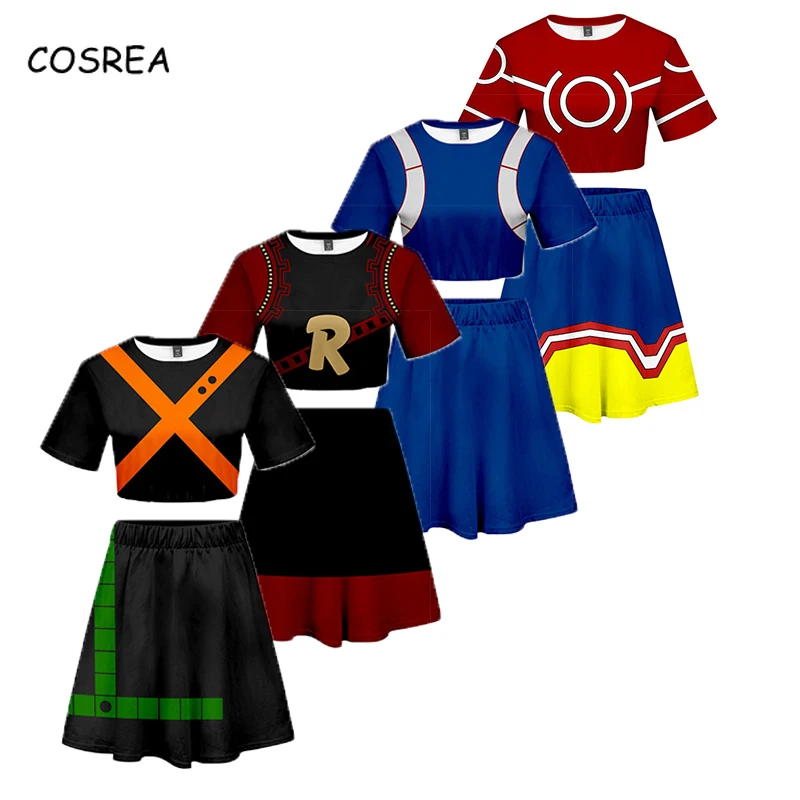 

Anime Boku No Hero Academia My Hero Academia Cosplay Shirt Tees T shirt Midoriya Izuku Aizawa Skirt Suits Girls Women Clothes