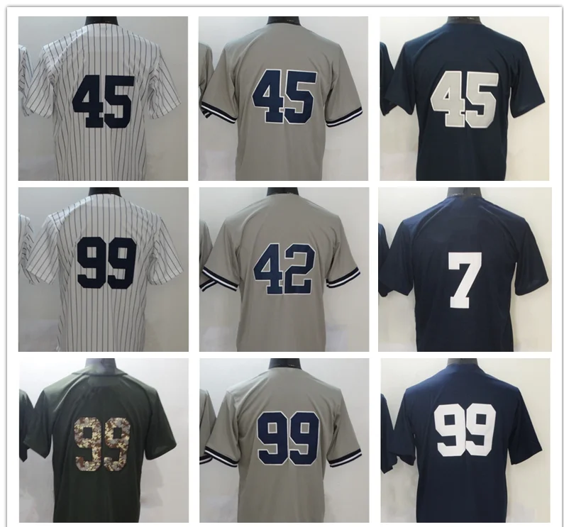 

New York 2022 New Baseball Jerseys Men's MANTLE #7 COLE #45 JUDGE #99 Retro Jersey Youth Women Embroidery Luxury Brand With Logo