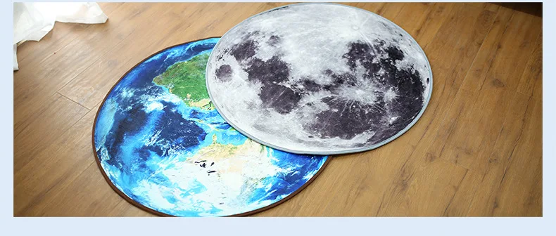 Creative moon study round carpet living room tea table cushion bedroom computer chair bedside hanging chair cushion ocean rug