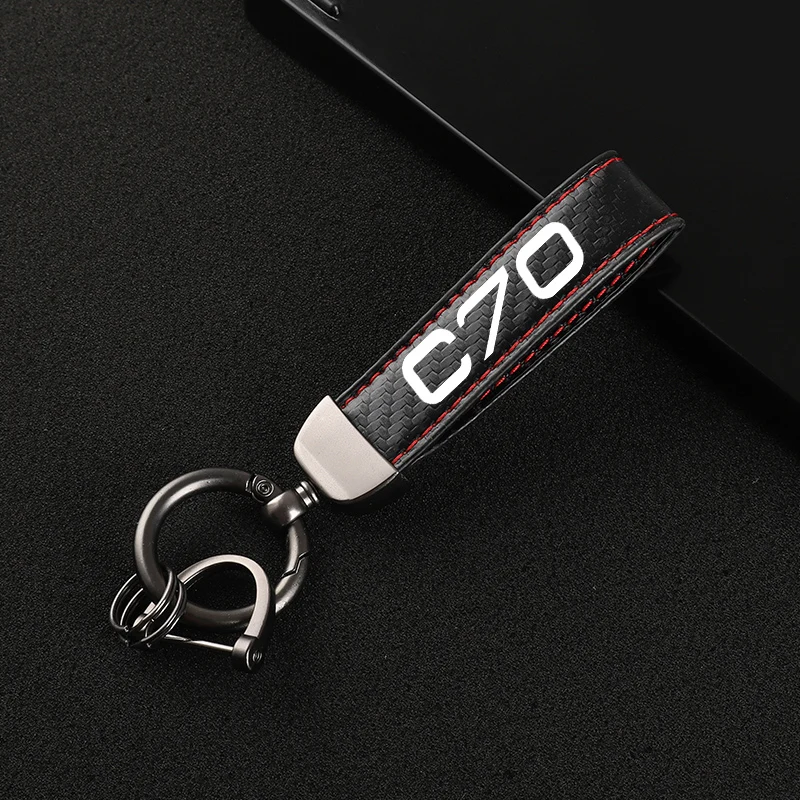 Высококачественный кожаный автомобильный брелок для ключей с поворотом на 360
