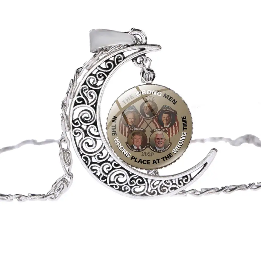 Новое ожерелье Трамп 2020 Америки президент арт фото кабошоны разрисованные