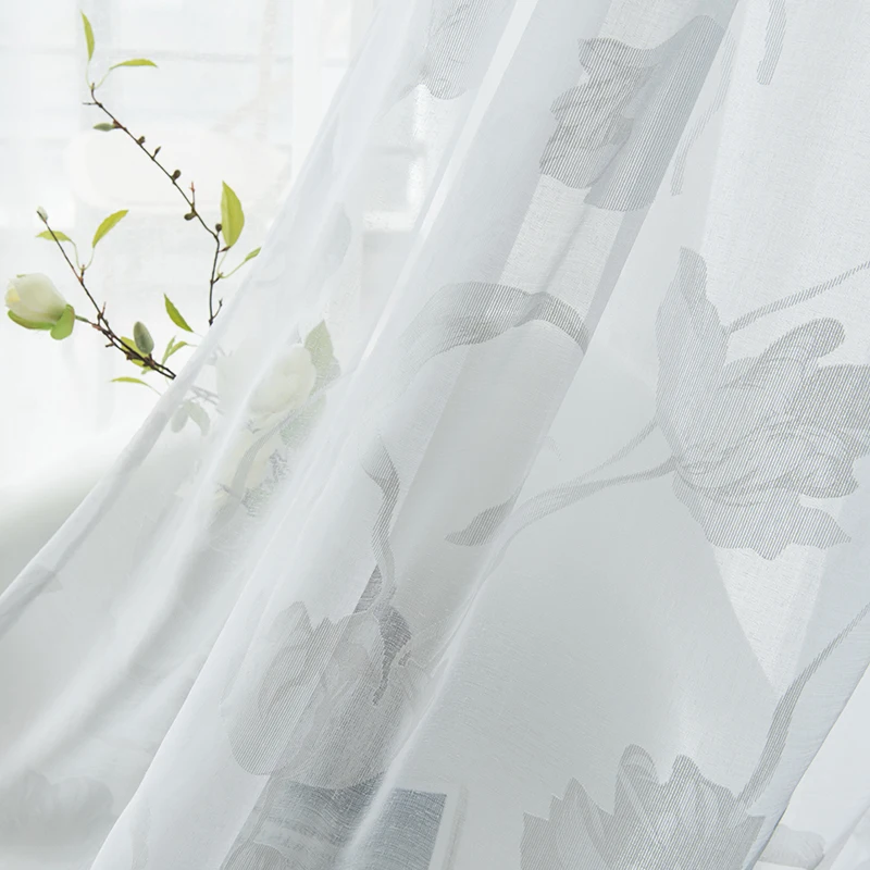 LISM геометрические прозрачные оконные шторы для гостиной спальни кухни тюль