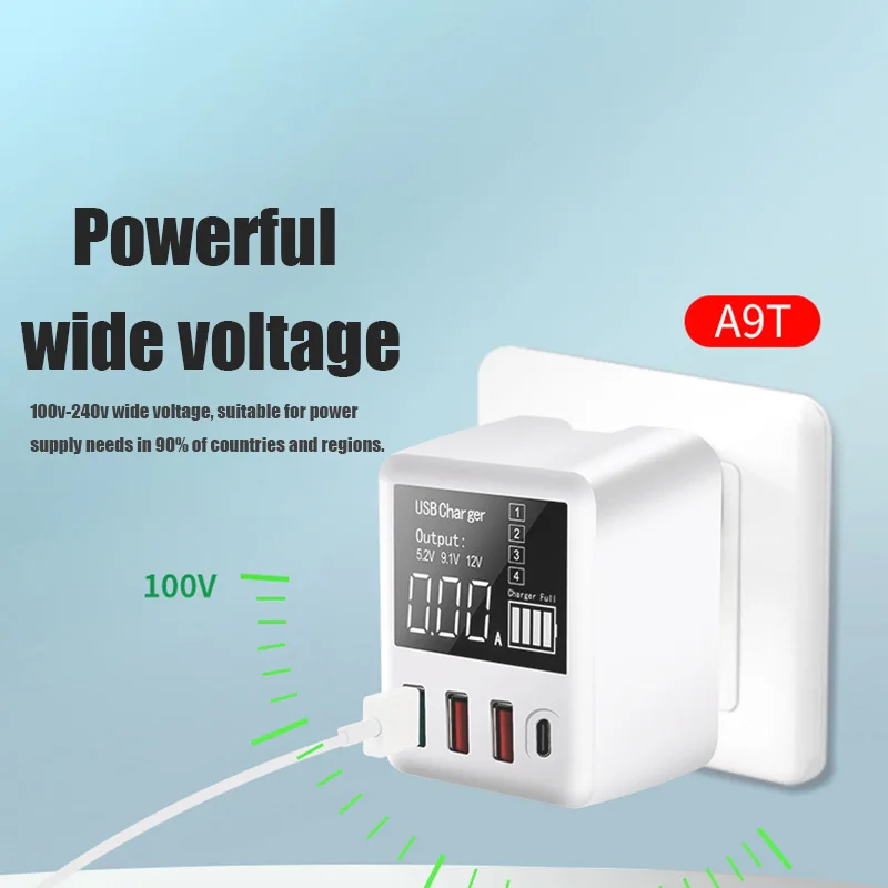 5V 2.4A Quick Charge 3 0 зарядное устройство 30 Вт быстрое с 4 портами USB Отображение