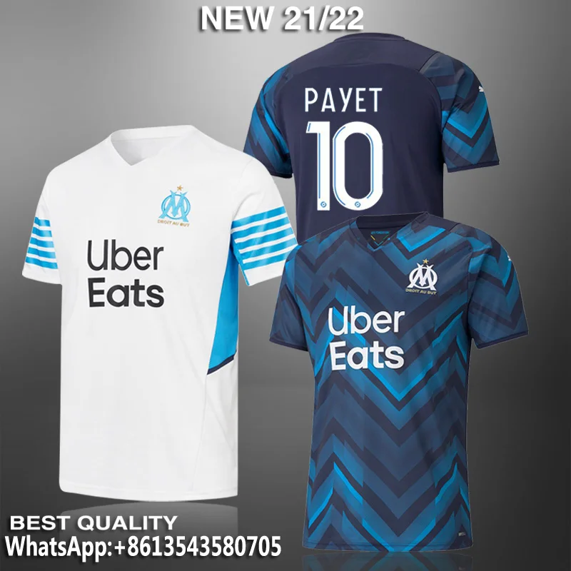 

Майка для ног Марсель 2021 2022 футбольные майки THAUVIN BENEDETTO KAMARA PAYET maillots OM футбольные мужские майки