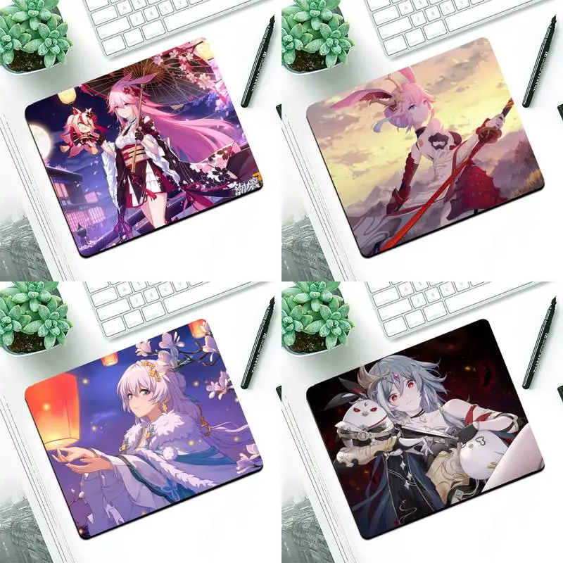 

Honkai Impact 3rd Natural Rubber Gaming mousepad Desk Mat Small Pads Rubber Mouse Mat MousePad Desk Gaming Mousepad Cup Mat