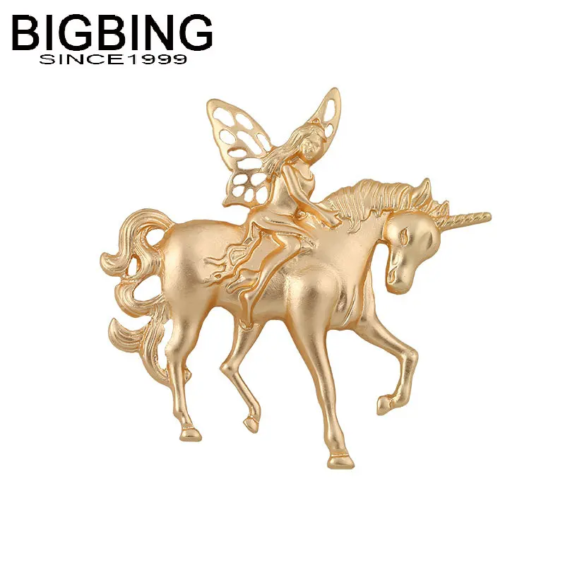 Модные ювелирные украшения Q079 BIGBING Модная Золотая фея Женская Брошь с