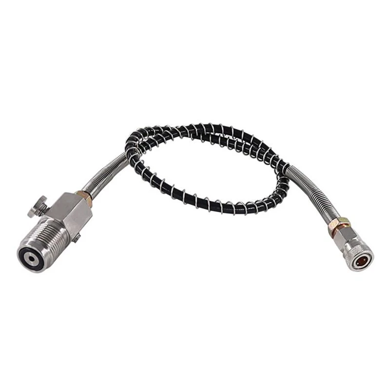 

24 Inch Spring Wrapped Hose DIN Adapter Scuba Diving Filling Regulator Stainless Steel+Copper