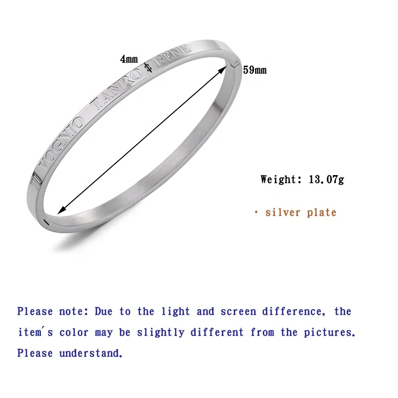 

ONYSS TI VOGNIO TANRO BENE Sliver bangles Jewelry Women bracelets & bangles