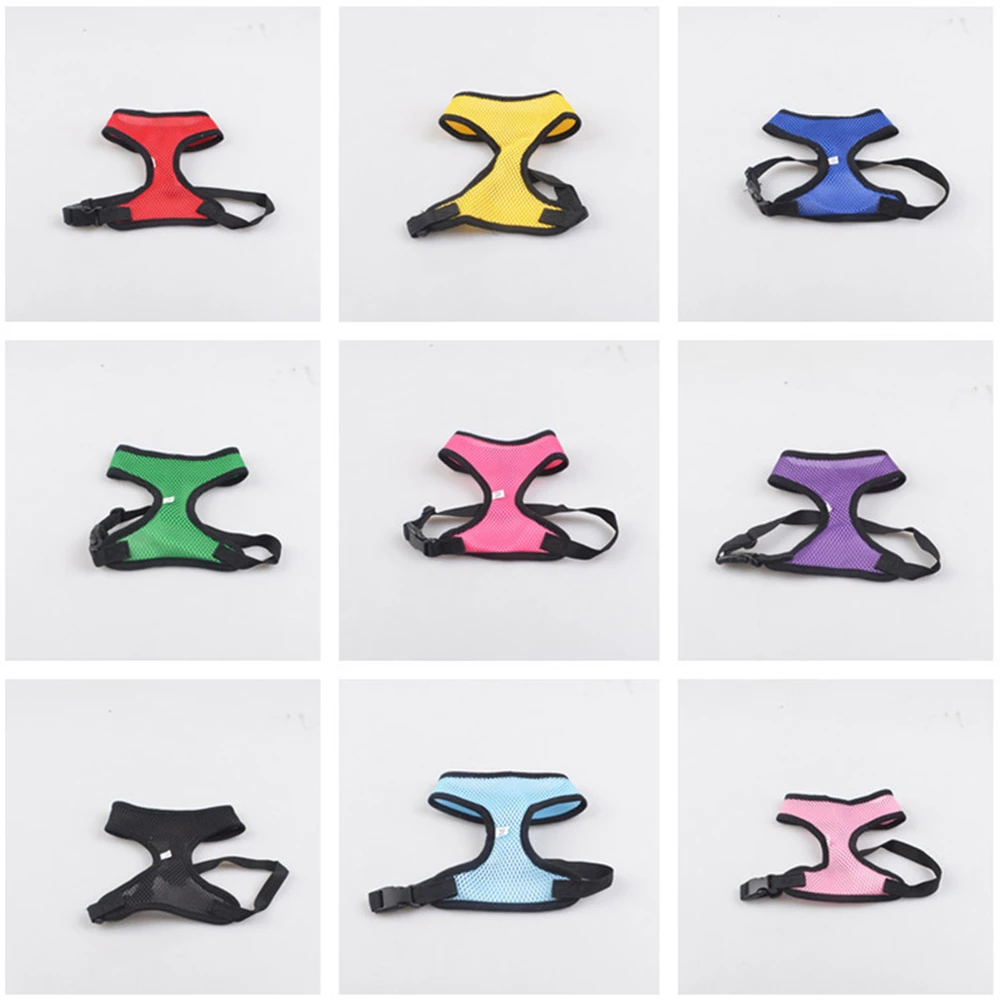 Регулируемая шлейка для собак Воздухопроницаемый Сетчатый поводок кошек