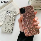 Чехол для телефона LACK с неровным покрытием из розового золота для iPhone 13, 12pro, Max, XS, XR, X, 8Plus, 11, глянцевый мягкий силиконовый чехол-накладка с объемным покрытием