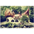Алмазная 5D картина сделай сам, украшение для дома в стиле голландского тематического парка, пейзаж грибов, вышивка крестиком, украшение для дома BM156