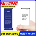 Аккумулятор 7100 мА  ч EB-BN910BBE мА  ч для Samsung GALAXY note 4, N910A, N910U, N910F, N910H, 3220 мА  ч, с NFC EB-BN910BBU