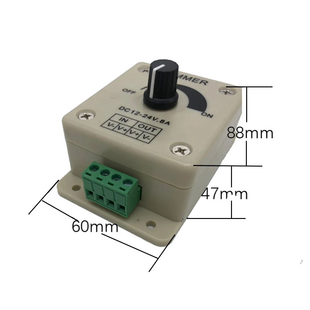 

Light Strip Dimmer Led Strip Light With Controller Knob Dimmer LED Dimmer Switch 8A Voltage Controller for LED Strip Light Lamp