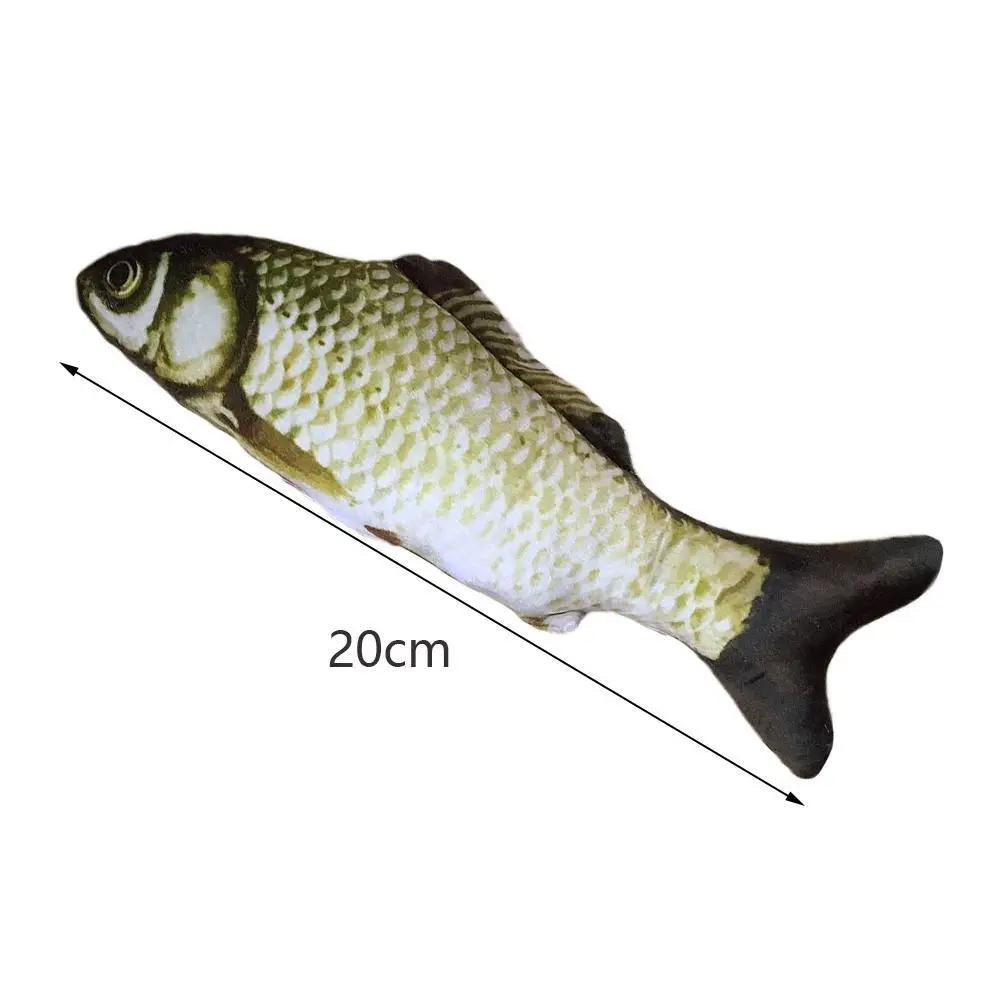 

1PC Fish Cat Toys Pet Soft Plush 3D Fish Shape Catnip Toy Interactive Gifts Stuffed Pillow Doll Simulation Fish Pet Playing Toy