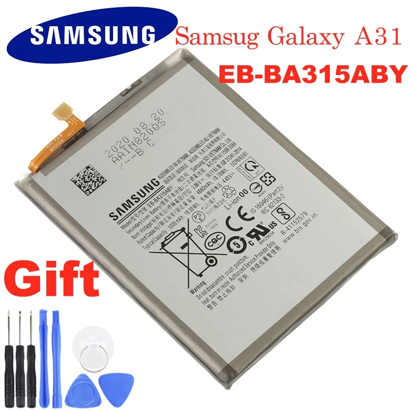 SAMSUNG оригинальный аккумулятор EB BA315ABY для Samsung Galaxy A31 2020 издание 5000 мАч Аутентичные