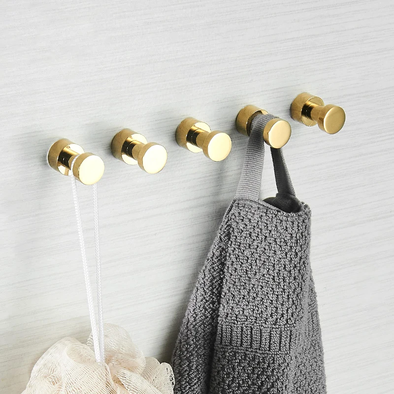 Brass Robe Hooks Clothes Hanger Household Small Decoration Rustproof Towel Hook Coat Key Rack Bathroom Accessories | Обустройство
