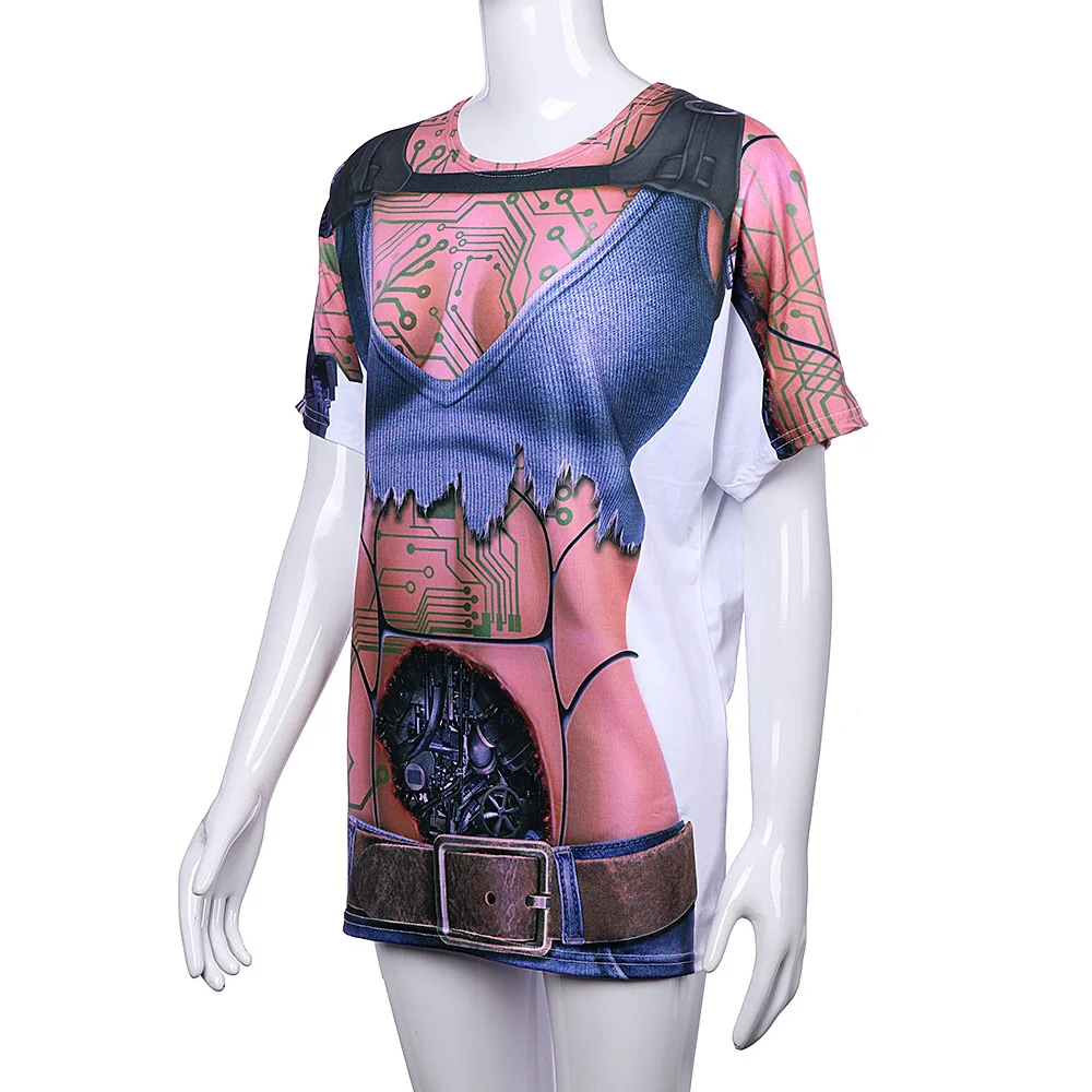 Взрослый стимпанк Heavy Metal Gear машина 3D Футболка с принтом Девичья Металлика рок