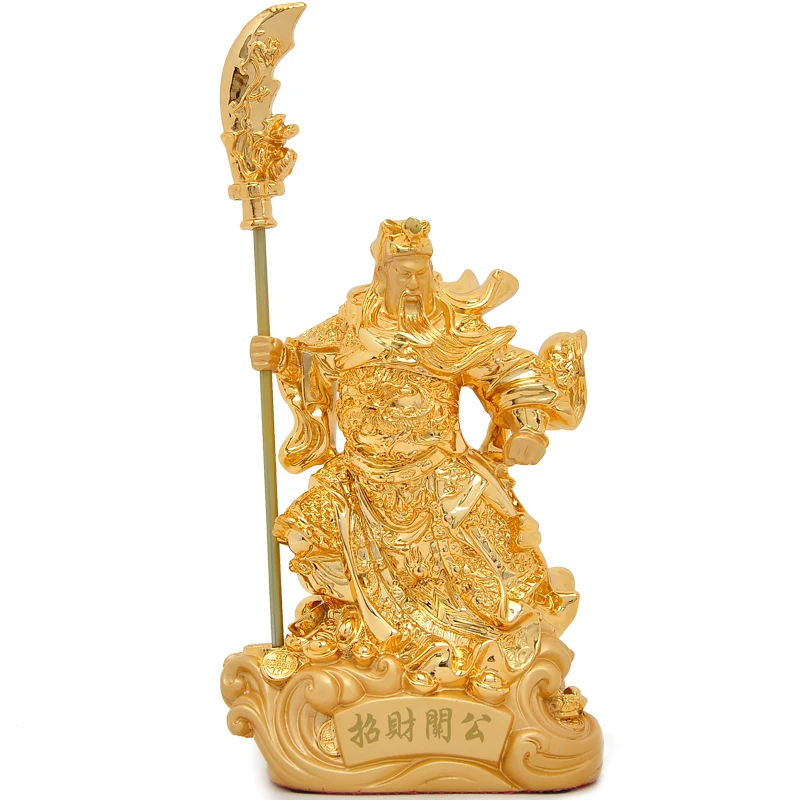 Statue of Guangong ornaments God of wealth Buddha lucky crafts TV stand accessories, free shipping