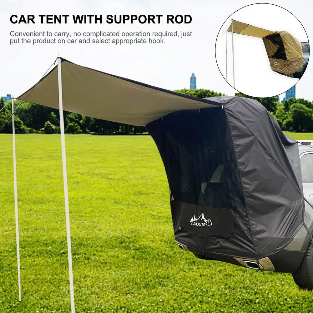 

Car Truck Tent Sunshade Rainproof With Support Rod Anti-UV Tent Side Awning SUV MPV Car Tent For Outdoor Self-driving Tour