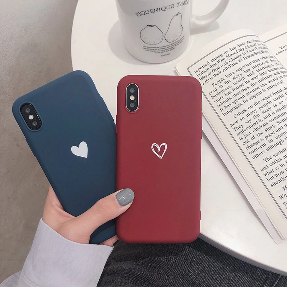 Простой любящее сердце применимый мобильный телефон чехол для Iphone 11 Pro Max X Xr Xs 6 6S 7