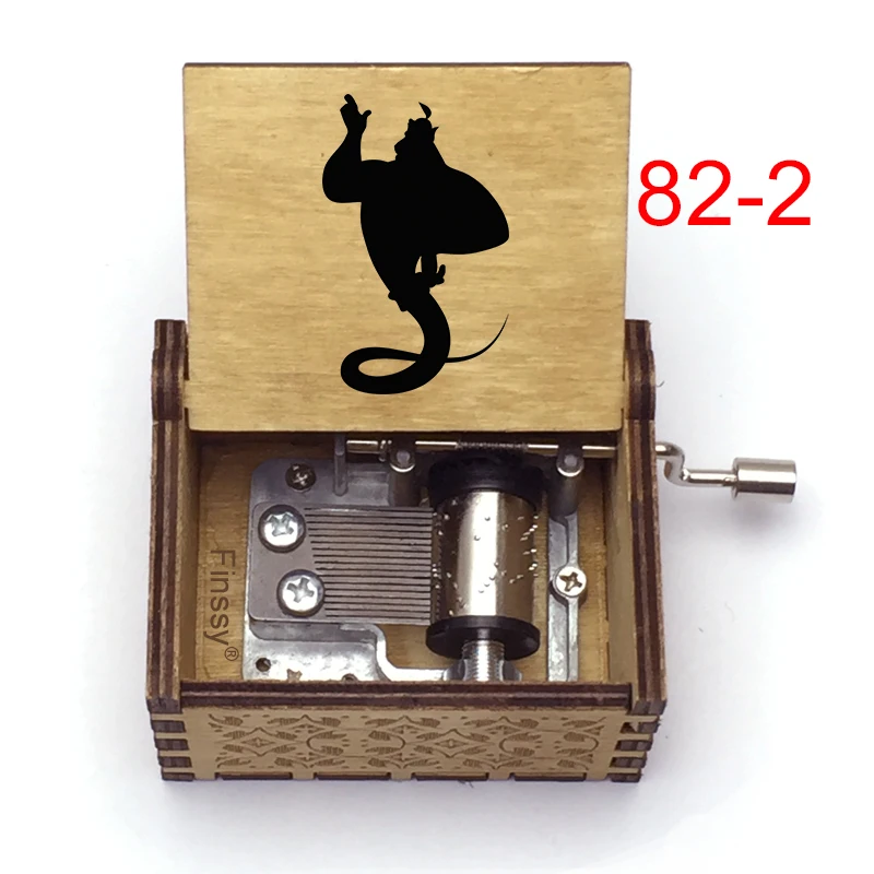 Деревянная аниме Рисунок цветной печати рукой музыкальная шкатулка для