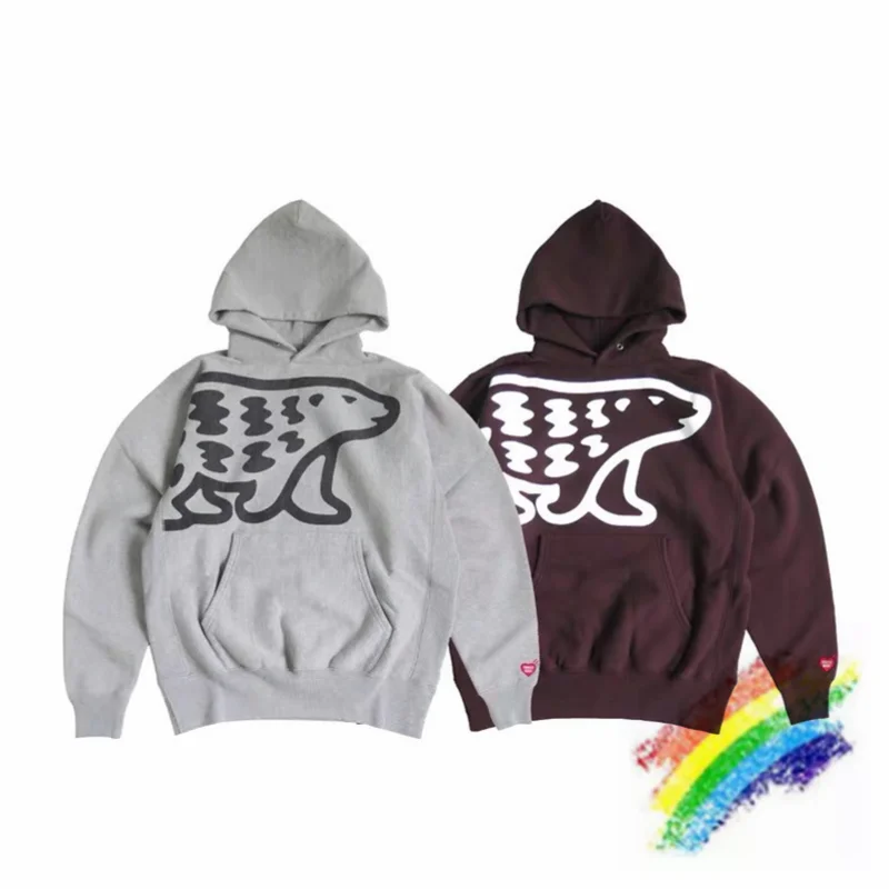 

2021ss HUMAN MADE Hoodie Men Women 1:1 Best Quality Pullover Polar Bear Print Sweatshirts Hooded