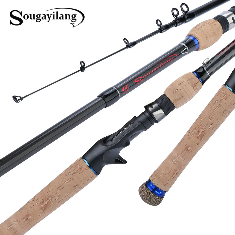 

Sougayilang 1.8M-2.7M Protable Telescopic Fishing Rod Cork Handle Spinning Fishing Rod Carbon Fiber Travel Fishing Rod Tackle