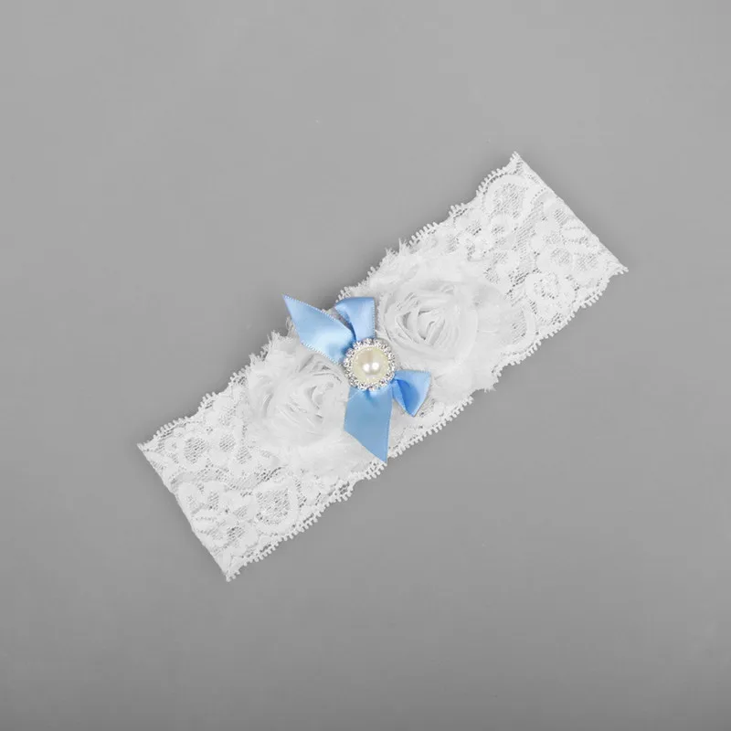 Подвязка для невесты Свадебная Кружевная подвязка винтажная эластичная белая