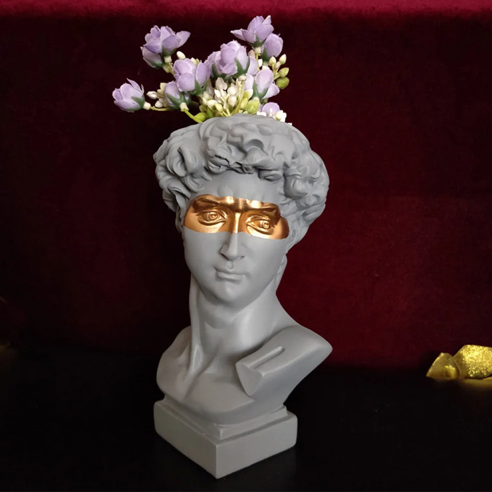 Ваза для цветов с изображением головы человека декоративные украшения | Дом и сад