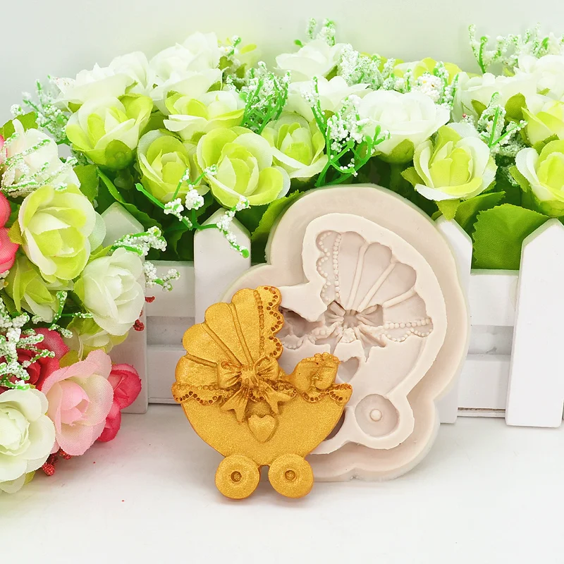 Детская коляска кружевная Смола силиконовая форма инструмент для украшения