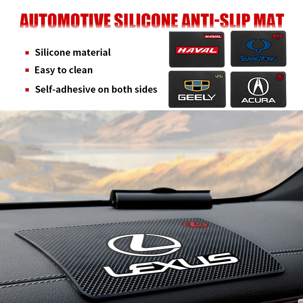 

Car Anti- Slip Silicone Mat Interior Dashboard Phone Sticky Non-Slip Gel Pad For LEXUS CT200h F sport RX300 RX330 RX350 IS250 LX