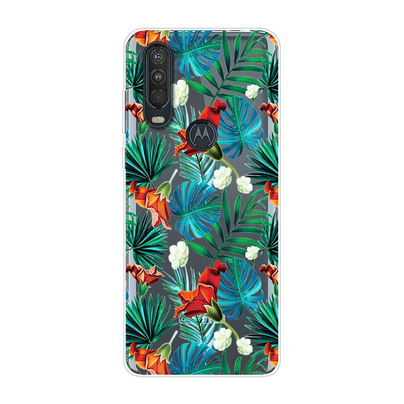 50 Для Motorola One Action чехол 6,3 ''мультяшная мягкая ТПУ Силиконовая задняя крышка для MOTO One Action OneAction чехол для телефона funda One Vision - Цвет: 50