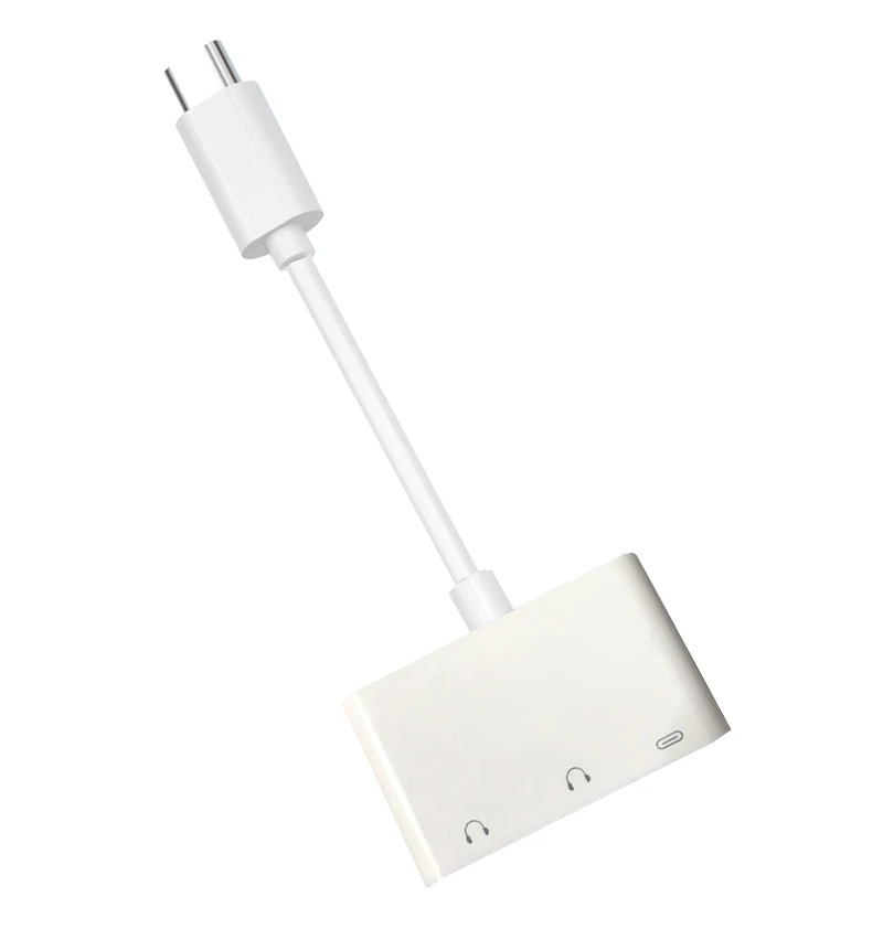 Адаптер 3 в 1 с портом Type C для быстрой зарядки разветвитель двумя портами USB 5 мм