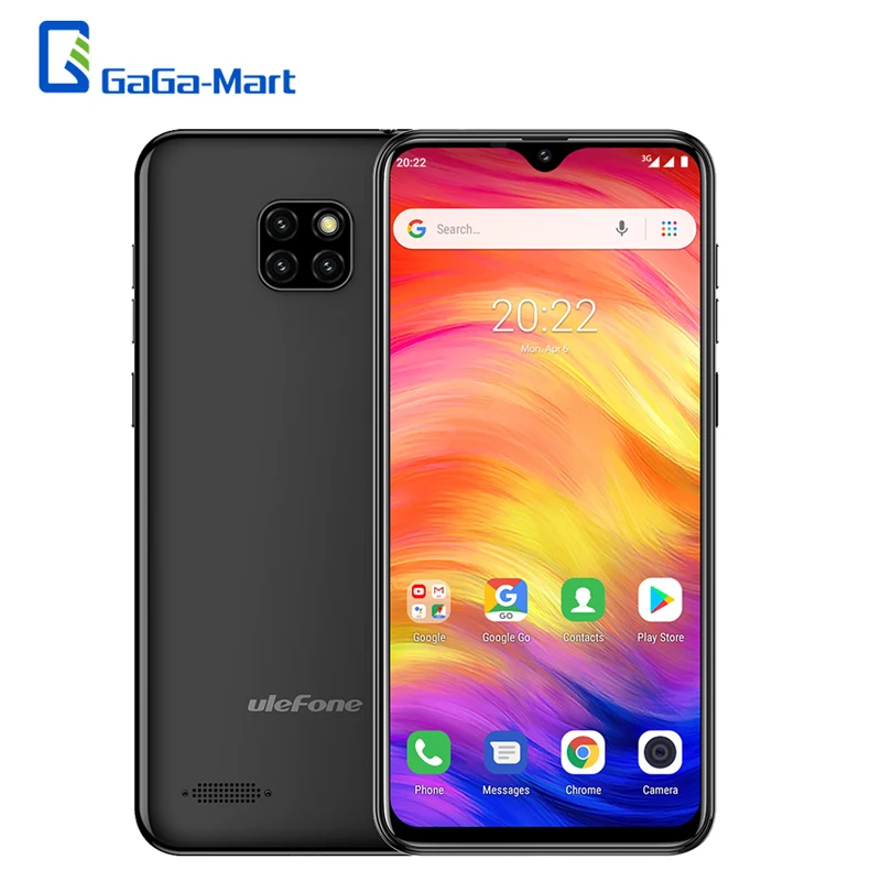 Ulefone Note 7, 6,1 дюймов, 19:9, 16 Гб ПЗУ, тройная задняя камера, Android 9,0, четыре ядра, 3500 мАч, две sim-карты, разблокированный смартфон