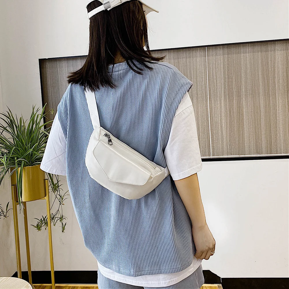 

Multi-functional Female Festival Gifts Casual Fanny Chest Pack Women PU Shoulder Waist Bum Belt Bags Money Zipper Pouch