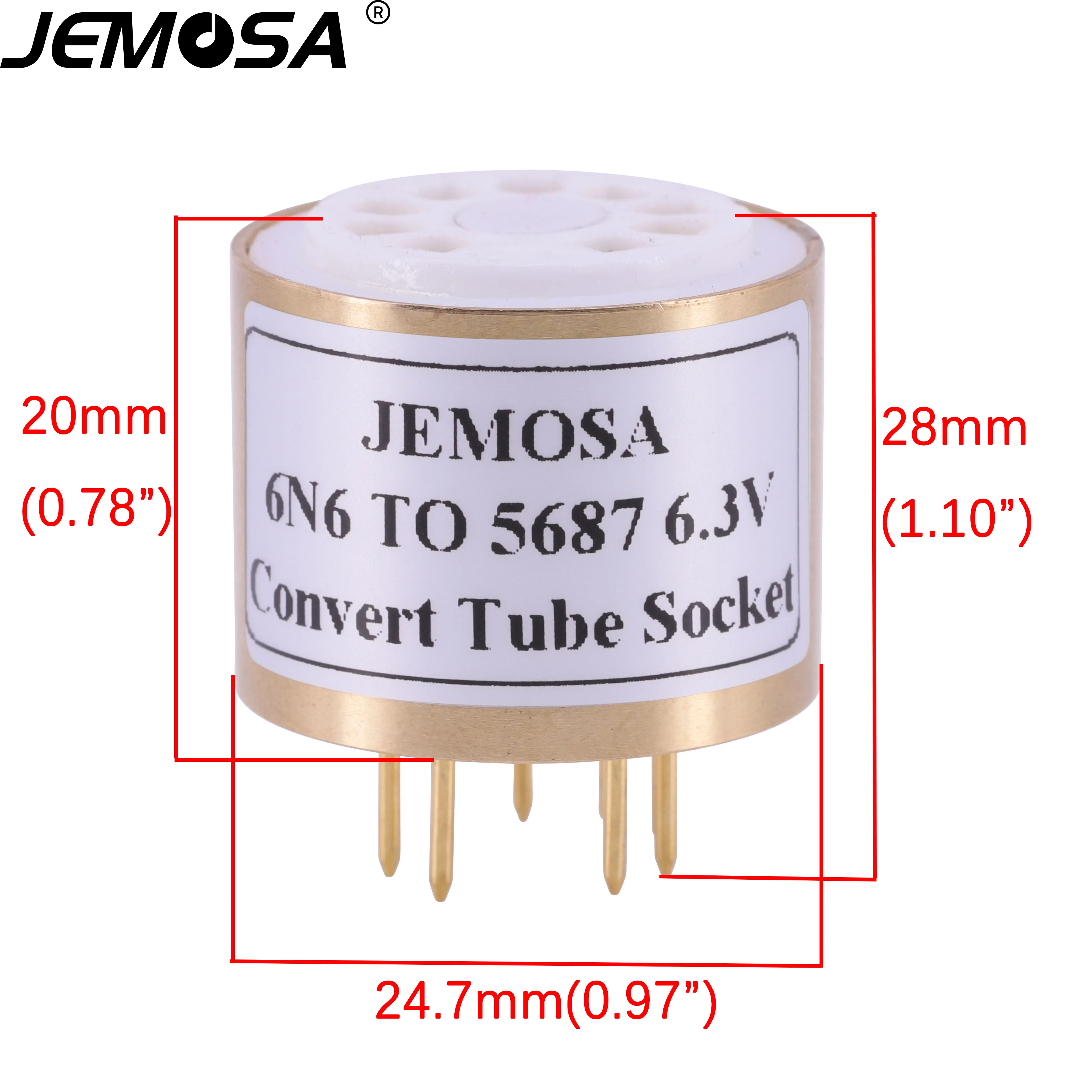 1 шт. JEMOSA 6H6N 6N6 до 5687 6 3 В 9-контактный вакуумный трубчатый усилитель Vitage DIY HIFI |