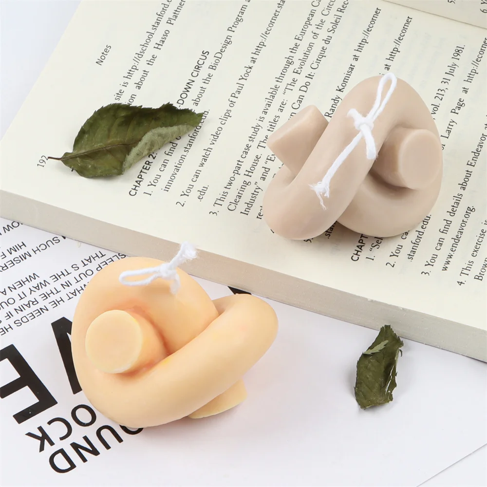 Круглая форма в виде свечи простом стиле силиконовая нить Узелок искусственная